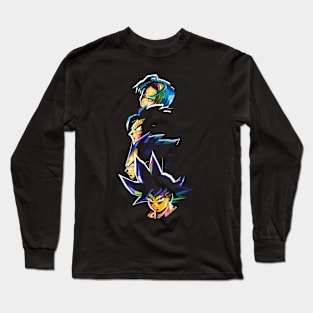 Pop Art Portrait of Super Saiyan Long Sleeve T-Shirt